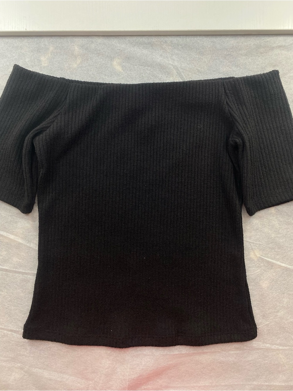 H&M Rib-Knit Off-the-Shoulder Top S - Picture 9 of 9